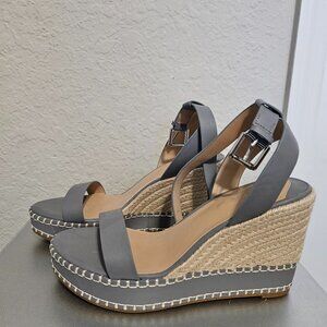 Lauren by Ralph Lauren Grey wedge heels, lighty worn, sz 8